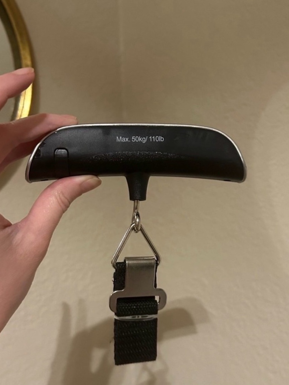 Portable Black Digital Luggage Scale - 110lb Capacity